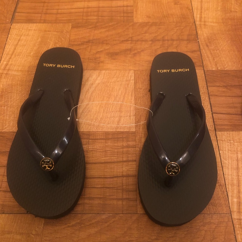 Tory Burch Flip Flops - Size 5 Women’s (Navy Blue)